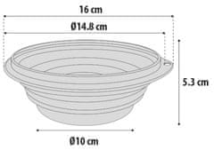 Flamingo Potovalna skleda iz silikona siva 500ml