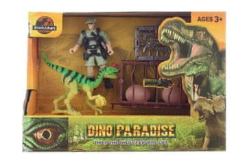 Dinozaver z vojakom in dodatki