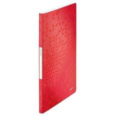 Leitz WOW Katalog - A4, 20 žepov, rdeča