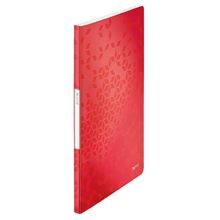 Leitz WOW Katalog - A4, 20 žepov, rdeča
