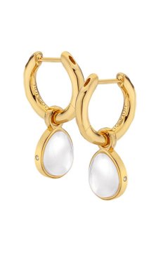 Hot Diamonds Očarljivi okrogli uhani z diamanti in biserom 2 v 1 Jac Jossa Soul DE671