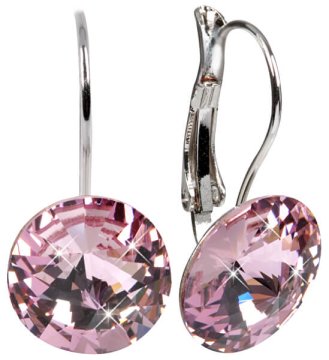 Levien Elegantni uhani Rivoli Light Ametist