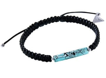 Lampglas Čudovita zapestnica Shamballa Turquoise Love iz srebra in bisera Lampglas BSHX8
