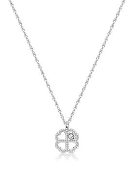 S'Agapõ Lucky Light Jeklena ogrlica s štiriperesno deteljico SKT39