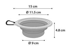 Flamingo Potovalna skleda iz silikona modra/siva 375ml