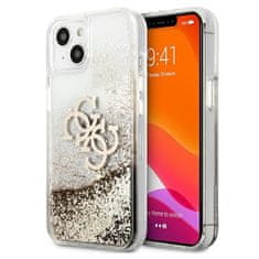 Guess GUHCP13SLG4GGO iPhone 13 mini 5,4" zlati trdi ovitek 4G Big Liquid Glitter