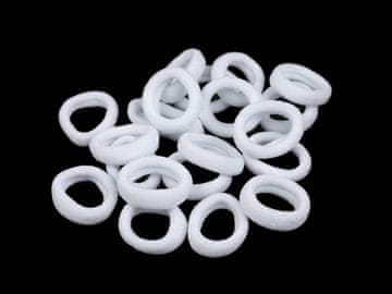 Mini elastike za lase - bele (100 kosov)