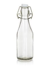 Banquet Steklenica z vzvodnim pokrovčkom 240ml kvadratno steklo YARA