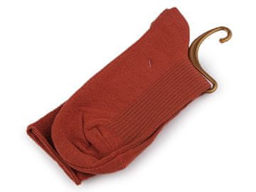 Ženske / dekliške bombažne nogavice z medicinsko obrobo - terakota