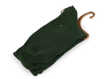 Ženske / dekliške bombažne nogavice z medicinsko obrobo - temno zelene