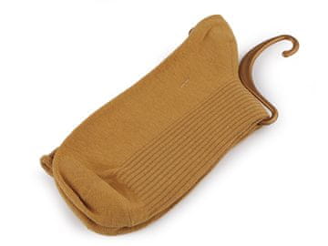 Ženske / dekliške bombažne nogavice z medicinsko obrobo - gorčična