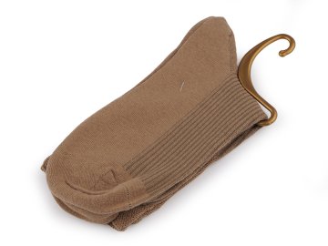 Ženske / dekliške bombažne nogavice z medicinsko obrobo - bež