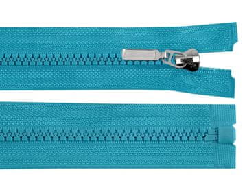 Zadrga iz kosti št. 5 dolžine 30 cm z okrasnim drsnikom - modra turkizna