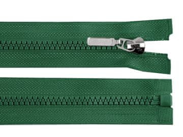 Zadrga iz kosti št. 5 dolžine 60 cm z okrasnim drsnikom - zelena smreka
