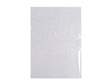 Celofanska prozorna vrečka srčki 13x18 cm - bela (100 kosov)