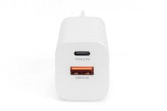 Digitus Polnilec USB z dvema vratoma 1x USB-A / 1x USB-C 30W, 1x 2,4A, 1x 3A, QC3.0