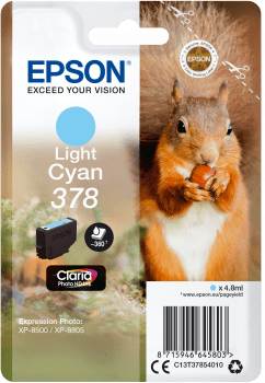 Epson kartuša T3785 svetlo cian (veverica)