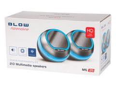 Blow Računalniški zvočniki 2.0 MS-29, 6W, USB napajanje, črni, 2-kanalni, za desktop in knjižne police