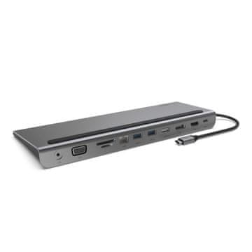 Belkin Belkin INC004BTSGY prenosni dok z USB 3.2 Gen 1 Type-C, večportni priključek, podporo za 3 zaslone, črna/siva