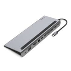 Belkin Belkin INC004BTSGY prenosni dok z USB 3.2 Gen 1 Type-C, večportni priključek, podporo za 3 zaslone, črna/siva
