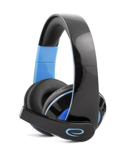 Esperanza Gaming slušalke Esperanza EGH300B, žične, naglavne, črna in modra, 2 m kabel, binauralne, brez mikrofonov