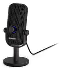 Endorfy Mikrofon ENDORFY Solum Voice S črn, USB, kardioidni, 24-bit, s slušalkami, pogon in nadzor glasnosti, 2 m kabel