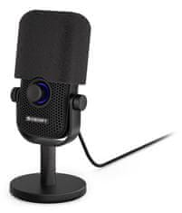 Endorfy Mikrofon ENDORFY Solum Voice S črn, USB, kardioidni, 24-bit, s slušalkami, pogon in nadzor glasnosti, 2 m kabel