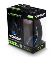 Esperanza Gaming slušalke Esperanza EGH300B, žične, naglavne, črna in modra, 2 m kabel, binauralne, brez mikrofonov