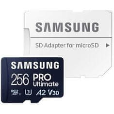 Samsung PRO Ultimate/micro SDXC/256GB/200MBps/UHS-I U3/Class 10/+ Adapter/Blue