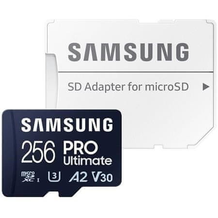 Samsung PRO Ultimate/micro SDXC/256GB/200MBps/UHS-I U3/Class 10/+ Adapter/Blue