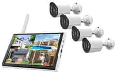 TRX Innotronik ICS-WKM10MA04 Varnost Zunanji wi-fi NVR komplet 4ks kamer 3MPix + LCD zaslon 10,1"