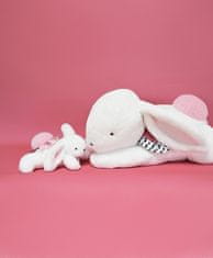 Doudou Plišasti zajec s temno rožnatim pompom 65 cm