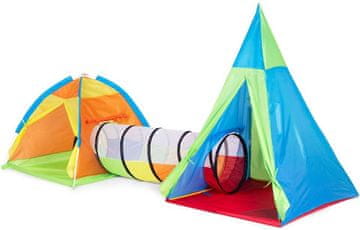 EcoToys Tunelski sistem z dvema šotoroma 3v1