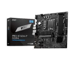 MSI MSI PRO B760M-P DDR4 matična plošča Intel B760 LGA 1700 micro ATX, 128 GB, 4x DDR4, 2.5 Gigabit Ethernet, črna
