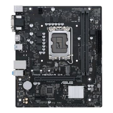 ASUS ASUS PRIME H610M-R D4 Mikro ATX matična plošča za Intel LGA 1700, podpora za DDR4 in Windows 10/11, 64 GB maksimalno pomnilnika