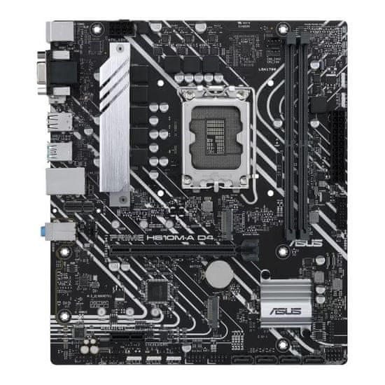 ASUS ASUS PRIME H610M-A D4-CSM, Intel H610 mikro ATX matična plošča, LGA 1700, podporna za DDR4, Dual-channel, 64 GB