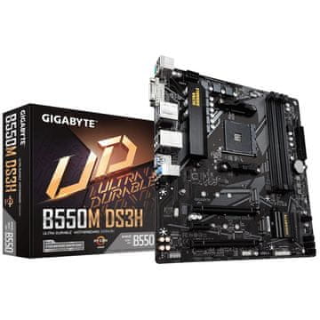 Gigabyte Gigabyte B550M DS3H Micro ATX matična plošča z AMD Socket AM4, podporo za Ryzen 3. generacije in do 128 GB RAM-a