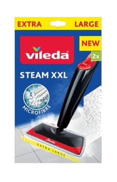 Vileda Refil za parni mop Vileda Steam XXL, 2 kosa, trapezoidna oblika, mikrovlakna, pralno, maksimalna temperatura pranja do 60 °C