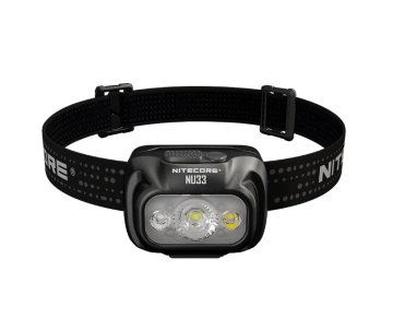 Nitecore Nitecore NU33 črna LED lučka na čeladi, 700 lm, USB polnjenje, vodoodporna, 147 h avtonomije, 3 svetilke