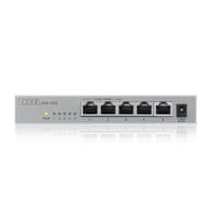 Zyxel Zyxel MG-105 Unmanaged 2.5G Ethernet stikalo, 5 portov, jeklena barva, brez ventilatorja, visoka zmogljivost