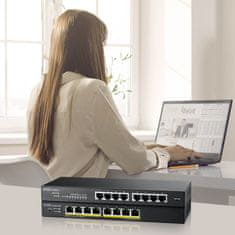 Zyxel Zyxel GS1915-8 Upravljani L2 Gigabitni Ethernet preklopnik - 8 Gigabitnih RJ-45 vrat, črn, visoka zanesljivost in zmogljivost