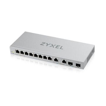 Zyxel Upravitelj omrežnih preklopnikov Zyxel XGS1210-12, Gigabitni Ethernet, 10/100/1000, 8 RJ-45, SFP+ in 2.5G vrata, sivo.