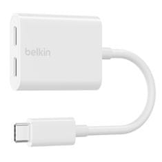 Belkin Belkin F7U081BTWH USB Type-C vmesni hub, bel, 2 vrata, hitra polnitev do 60 W, združljiv z iPadom in Galaxy serijo