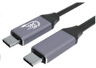 Gembird Premium USB 4 Type-C polnilni in podatkovni kabel Gembird CCBP-USB4-CMCM240-1.5M, 40 Gbps, 240 W, 1.5 m, črn
