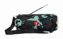 Gembird Prenosni zvočnik Gembird SPK-BT-17-CM v kamuflažni barvi, 5 W, Bluetooth 5.1, FM radio, 1200 mAh baterija
