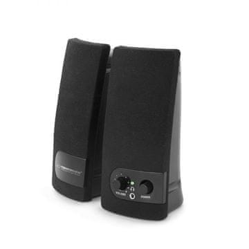 Esperanza Zvočniki Esperanza EP119 2-kanalni, 6 W, črni, USB, 3.5 mm priključek, za PC, miza/polica, 1 m kabel.