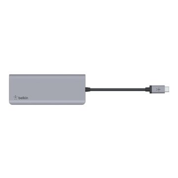 Belkin Belkin AVC009btSGY USB 3.2 Gen 1 Hub Type-C v srebrni barvi z HDMI, čitalnikom kartic in močjo do 100 W