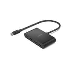 Belkin Belkin AVC018BTBK USB Type-C hub, 10000 Mbit/s, 4 porte, Plug and Play, podpora za Windows, Mac in ChromeOS, črn