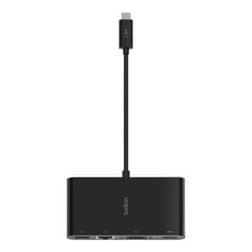 Belkin Belkin AVC005BTBK USB 3.2 Gen 1 Type-C hub s HDMI, VGA in RJ-45, črn, Plug and Play, idealen za Mac in Windows