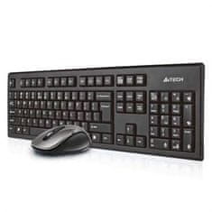 A4Tech A4Tech 7100N brezžična tipkovnica in miška, RF, QWERTY, angleška, črna